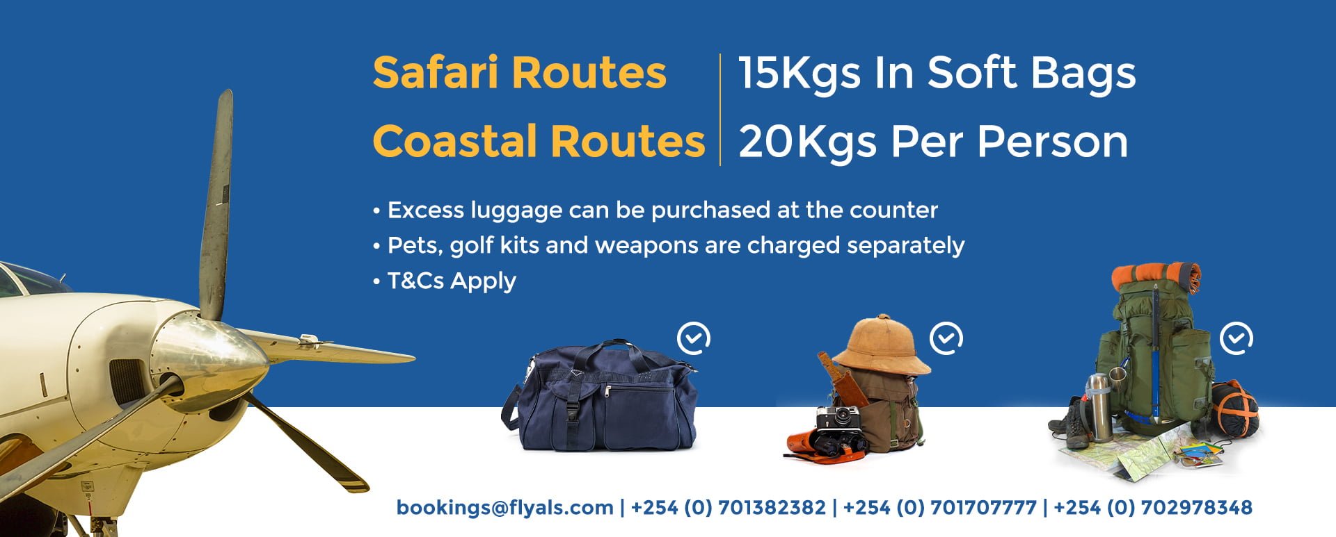 FLYALS LUGGAGE BANNER